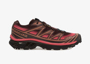 Sneakers Salomon XT-6 Skyline Black Coffee Rouge Red en mesh technique avec Agile Chassis System et semelle Contagrip premium.