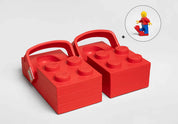 Crocs Brick Clog LEGO Red rouges inspirées des briques LEGO, avec texture à plots, bride pivotante et semelle légère en résine Croslite™.