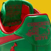 chaussure de ville air force 1 lil yachty coloré été, vert, jaune, rouge, semelle confortable, vue de l'arrière