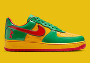Chaussure de ville air force 1 lil yachty coloré été, vert, jaune, rouge, semelle confortable, vue de profil extérieurs 