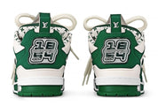 Louis Vuitton LV Skate Sneaker Green White, sneaker de luxe Louis Vuitton verte et blanche inspirée du skate avec matériaux premium et finitions haut de gamme