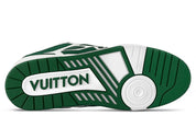 Louis Vuitton LV Skate Sneaker Green White, sneaker de luxe Louis Vuitton verte et blanche inspirée du skate avec matériaux premium et finitions haut de gamme
