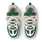 Louis Vuitton LV Skate Sneaker Green White, sneaker de luxe Louis Vuitton verte et blanche inspirée du skate avec matériaux premium et finitions haut de gamme