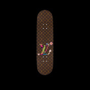 Louis Vuitton x Takashi Murakami Superflat Characters Skateboard Monogram