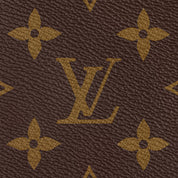 Louis Vuitton Palm Springs Monogram MM, sac à dos en toile Monogram marron avec garnitures en cuir, poche avant zippée et bretelles ajustables.