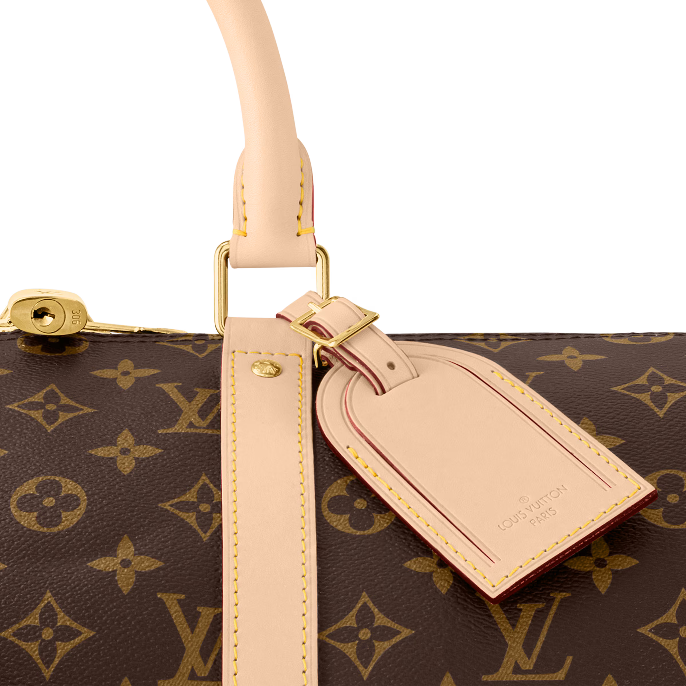 Découvrez le Louis Vuitton Keepall Bandoulière Monogram 45 Brown, un sac de voyage iconique en toile Monogram avec garnitures en cuir naturel, bandoulière amovible et format idéal pour les courts séjours.