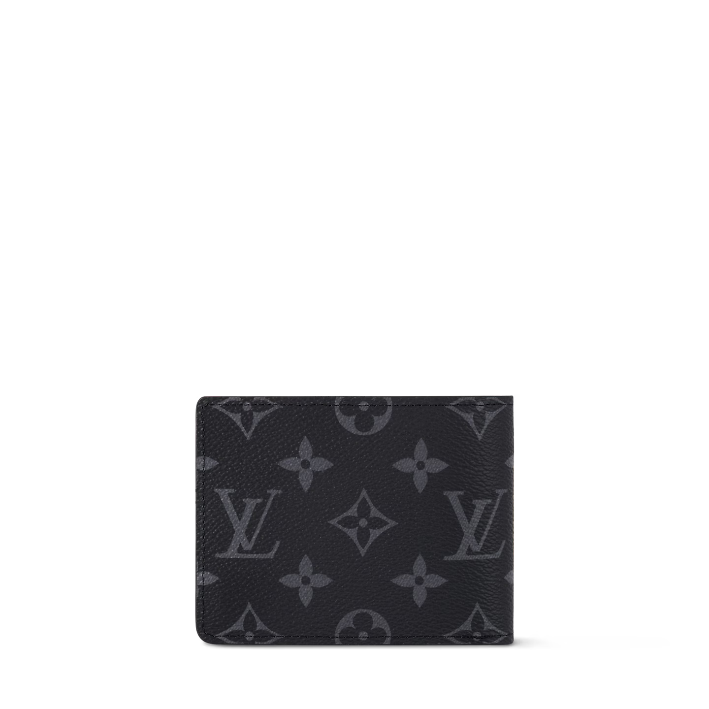 Louis Vuitton Slender Wallet Monogram Eclipse, portefeuille compact noir et gris en toile Monogram avec huit emplacements pour cartes.