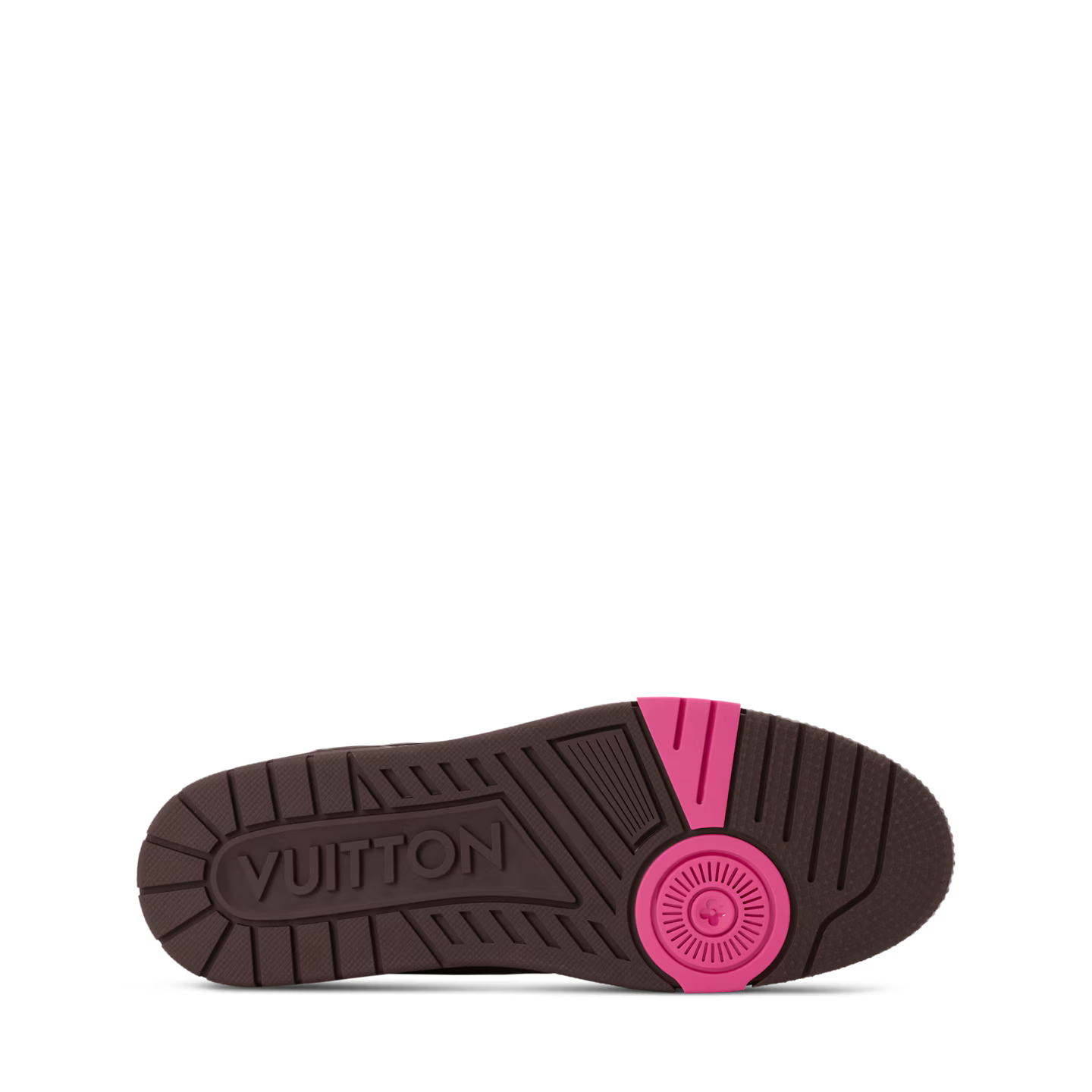 sneakers Louis Vuitton LV Trainer Monogram Donuts Brown en cuir premium avec motif Monogram embossé et semelle sculptée