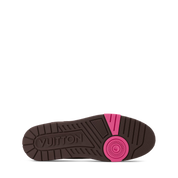 sneakers Louis Vuitton LV Trainer Monogram Donuts Brown en cuir premium avec motif Monogram embossé et semelle sculptée