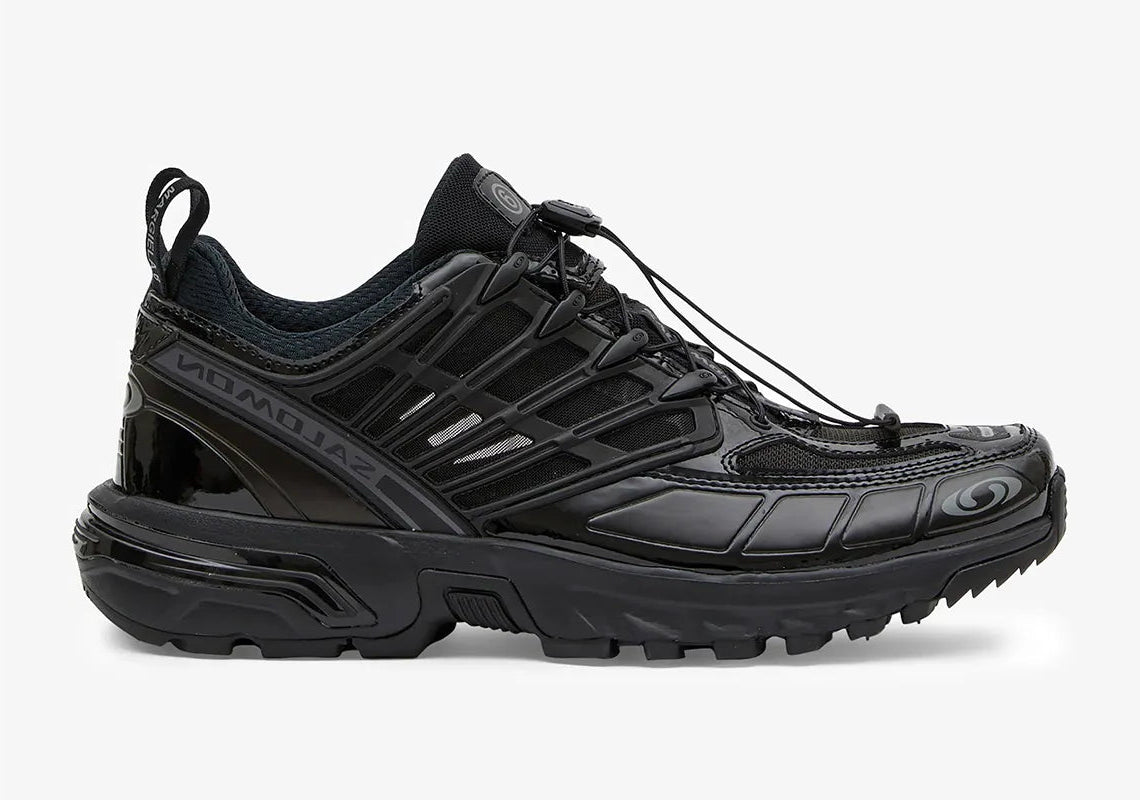 chaussure de trail Salomon ACS Pro Advanced MM6 Maison Margiela Black , chaussure légère et confortable , vue de profil