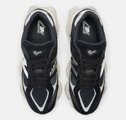 New balance 9060 black white vu de dessus
