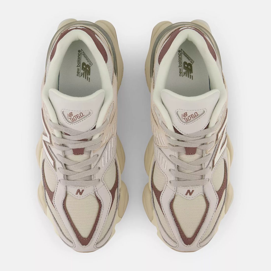 New Balance 9060 grey matter​ vu de dessus