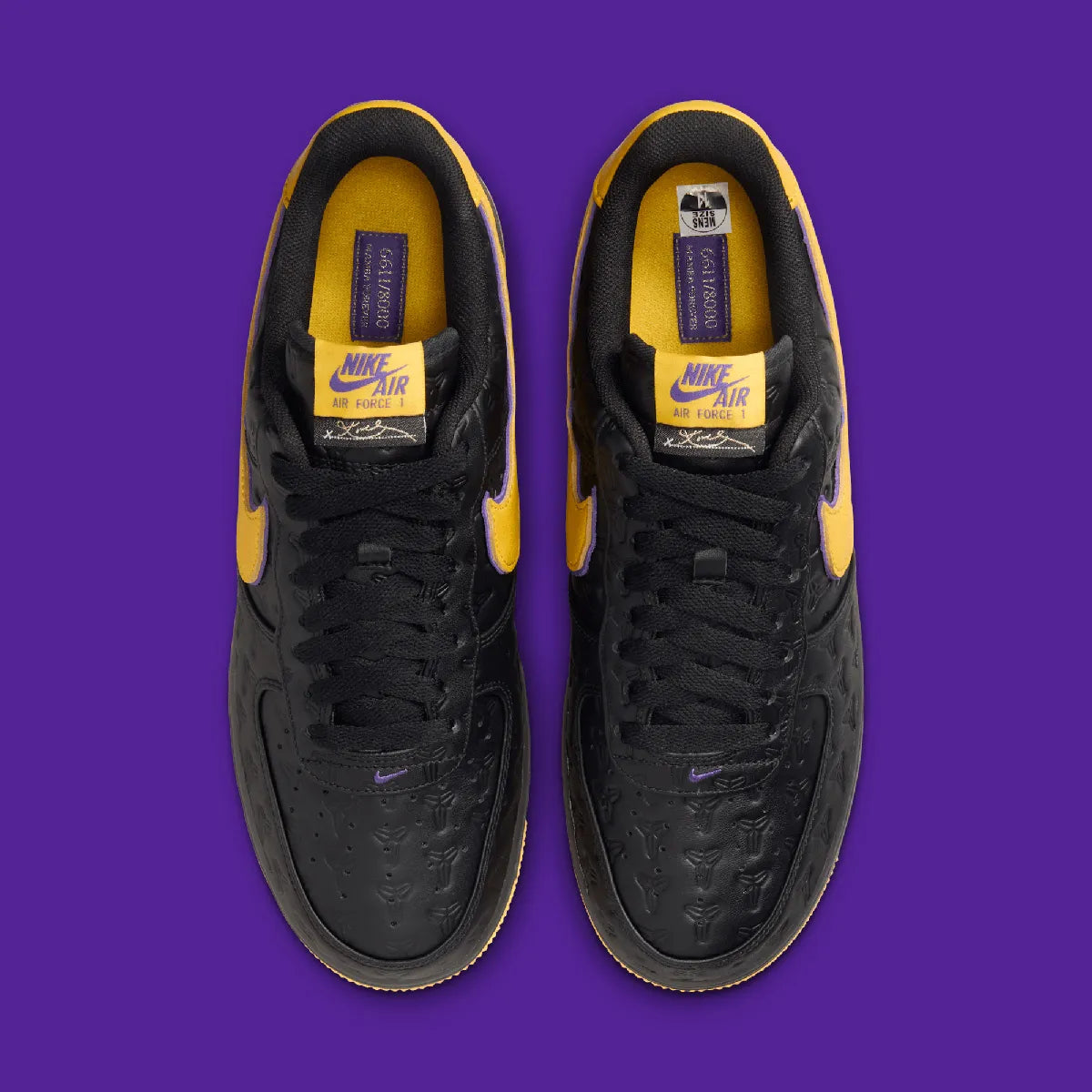 Nike Air Force 1 Low Kobe Bryant Lakers Away (numérotée)