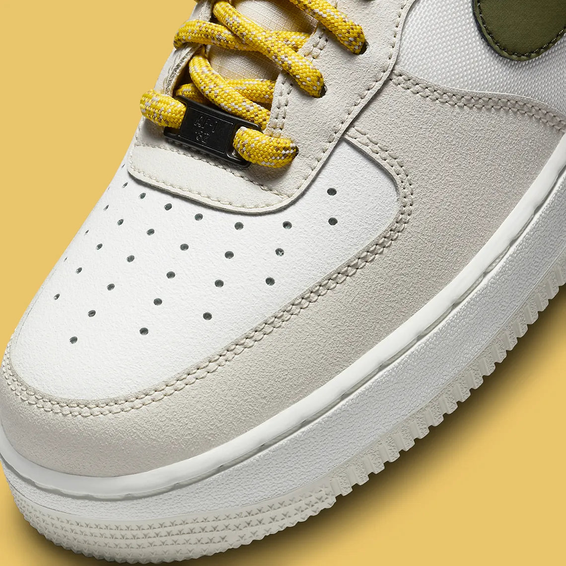 Nike Air Force 1 Low 07 PRM Light Bone Cargo Khaki Vivid Sulfur GlobalSneakers