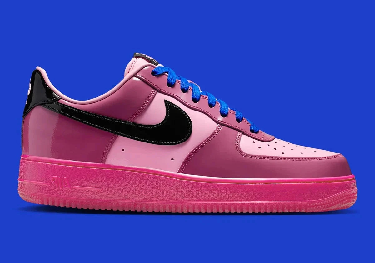 Sneakers Nike Air Force 1 Low roses Pink Cooler et Mulberry en cuir lisse avec amorti Air et design iconique