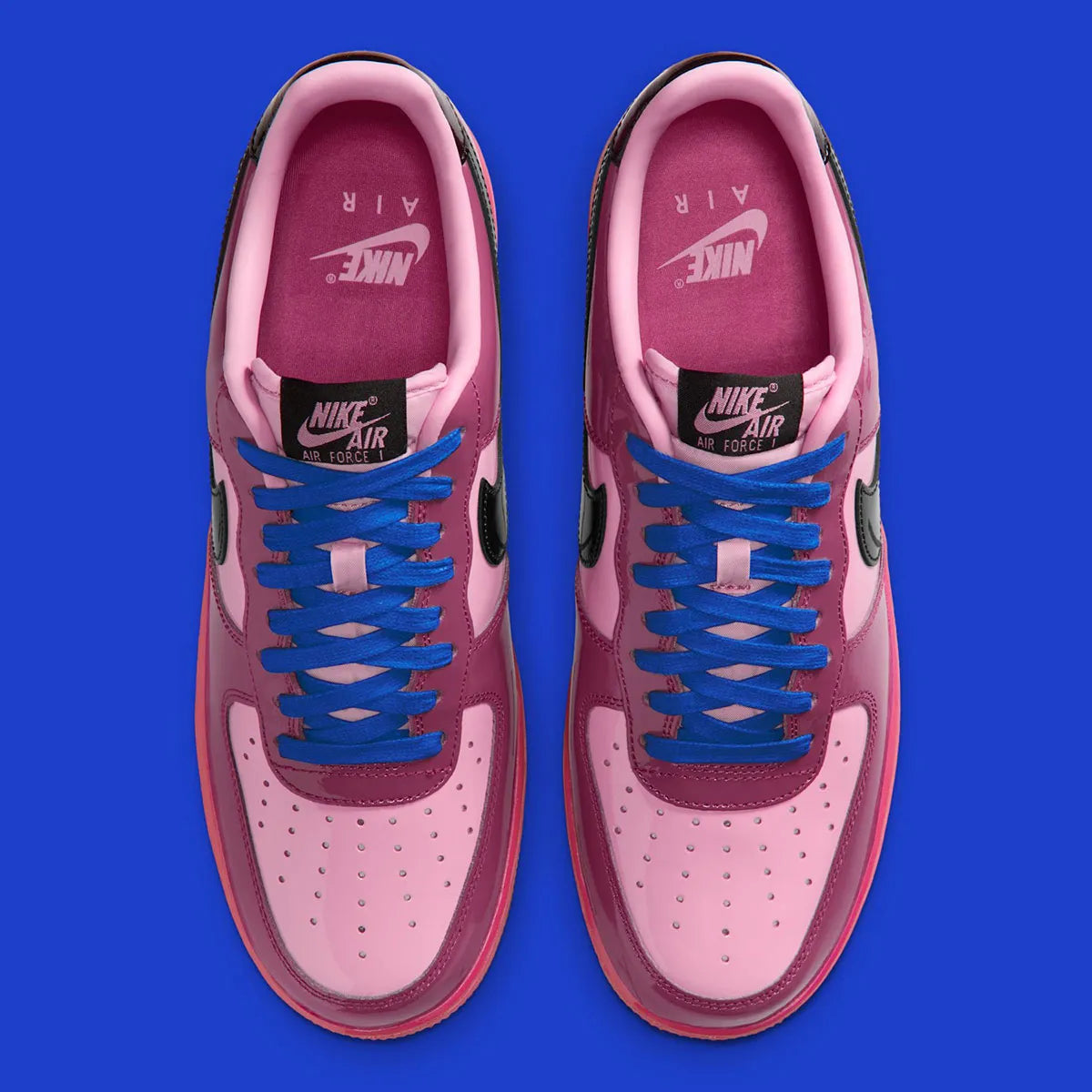 Sneakers Nike Air Force 1 Low roses Pink Cooler et Mulberry en cuir lisse avec amorti Air et design iconique