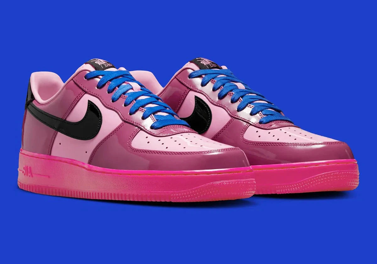 Sneakers Nike Air Force 1 Low roses Pink Cooler et Mulberry en cuir lisse avec amorti Air et design iconique