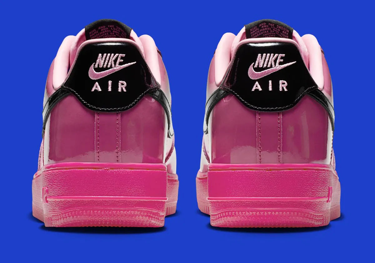 Sneakers Nike Air Force 1 Low roses Pink Cooler et Mulberry en cuir lisse avec amorti Air et design iconique