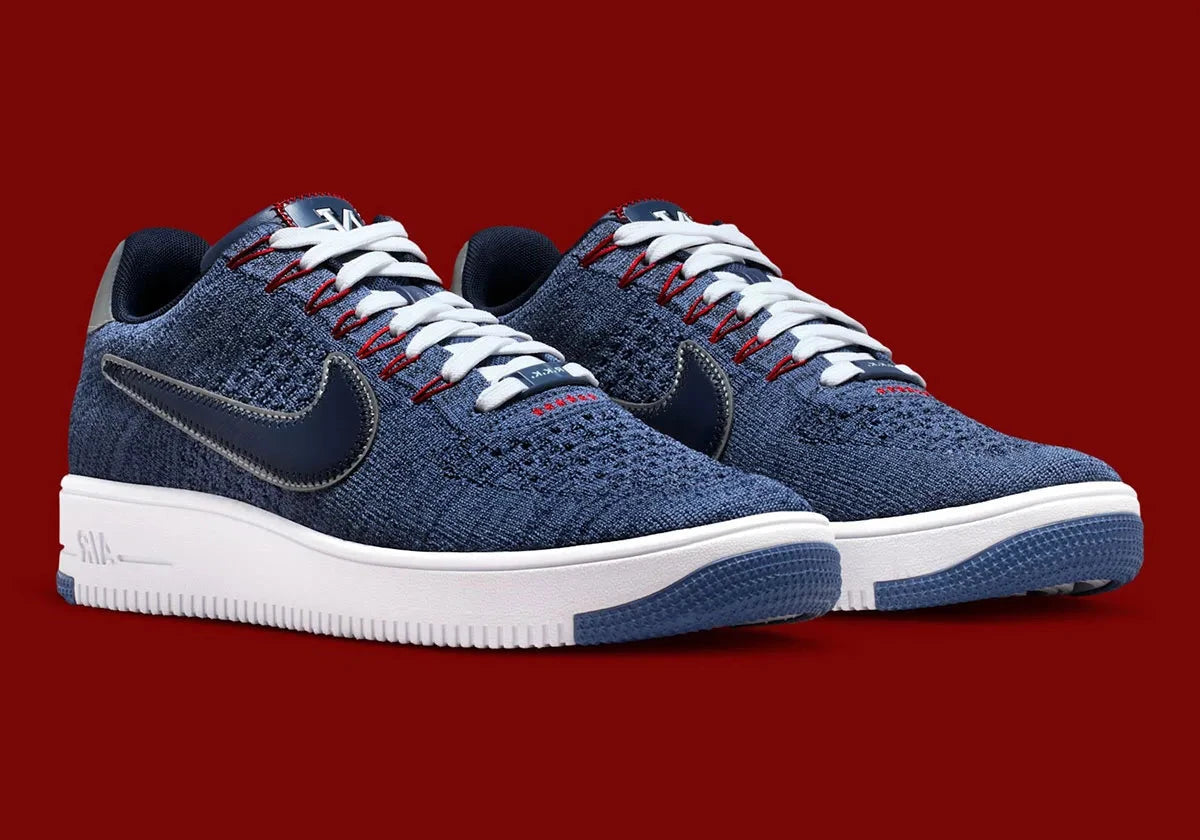 Sneakers Nike Air Force 1 Ultra Flyknit Low Patriots Nor’easter en Flyknit technique avec semelle Air allégée et design exclusif