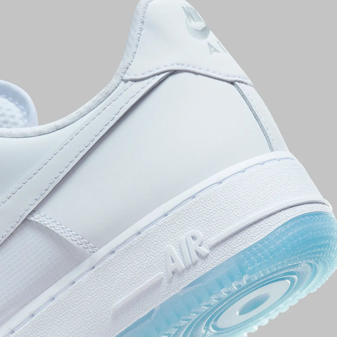 Nike Air Force 1 Low 07 White Ice Blue Sole GlobalSneakers