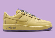 chaussure de rue air force 1 kobe mamba mentality jaune et magenta semelle confortable , vu de profil