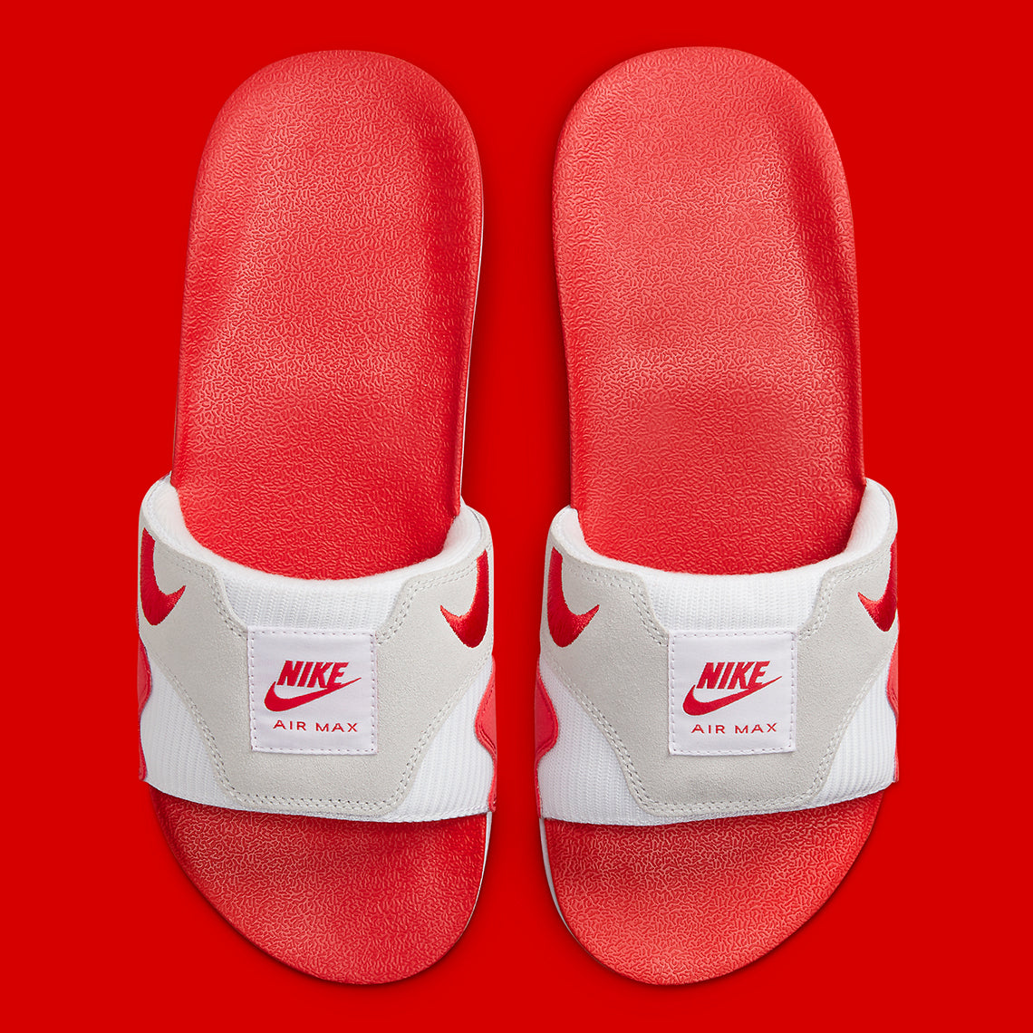Nike Air Max 1 Slide White University Red
