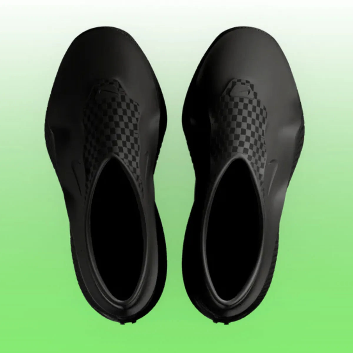 air max 1000, chaussure confortable à l'imprimante 3D, chaussure full black, vue de haut