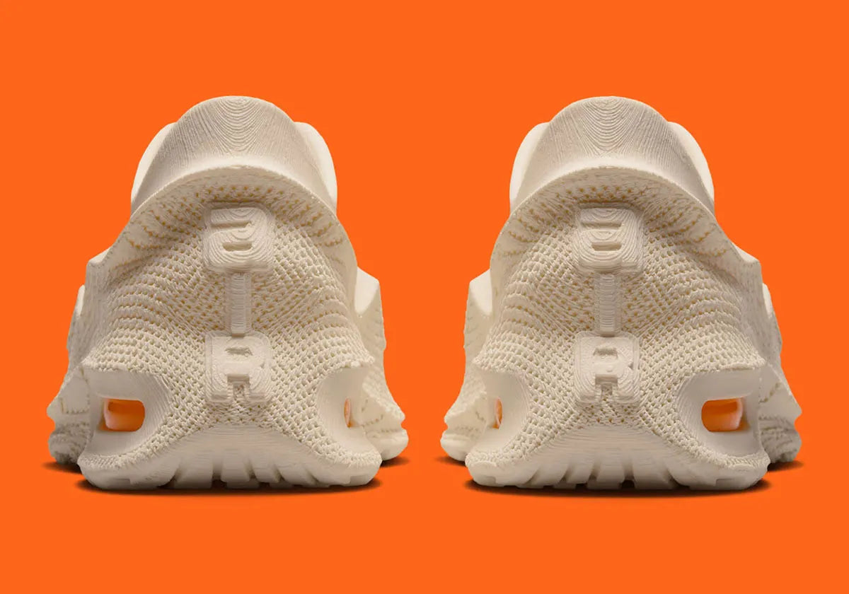 air max 1000, chaussure imprimée en 3D, chaussure beige, confortable, vue de coté derrière