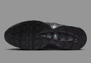Sneakers Nike Air Max 95 QS noires en cuir premium avec unité Air Max Big Bubble visible et design iconique