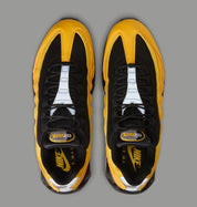 Sneakers Nike Air Max 95 OG Big Bubble Varsity Maize Black en mesh respirant et cuir premium avec amorti Air Max visible haut de gamme.Vue de haut
