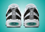 Sneakers Nike Air Max 95 OG Big Bubble noires avec contour Black Border en mesh et matières premium avec amorti Air Max visible. Vue de derrière 