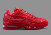 Nike Air Max 95 SE Big Bubble University Red en mesh rouge avec amorti Air visible et détails inspirés de la Total 90. vue de profil intérieur