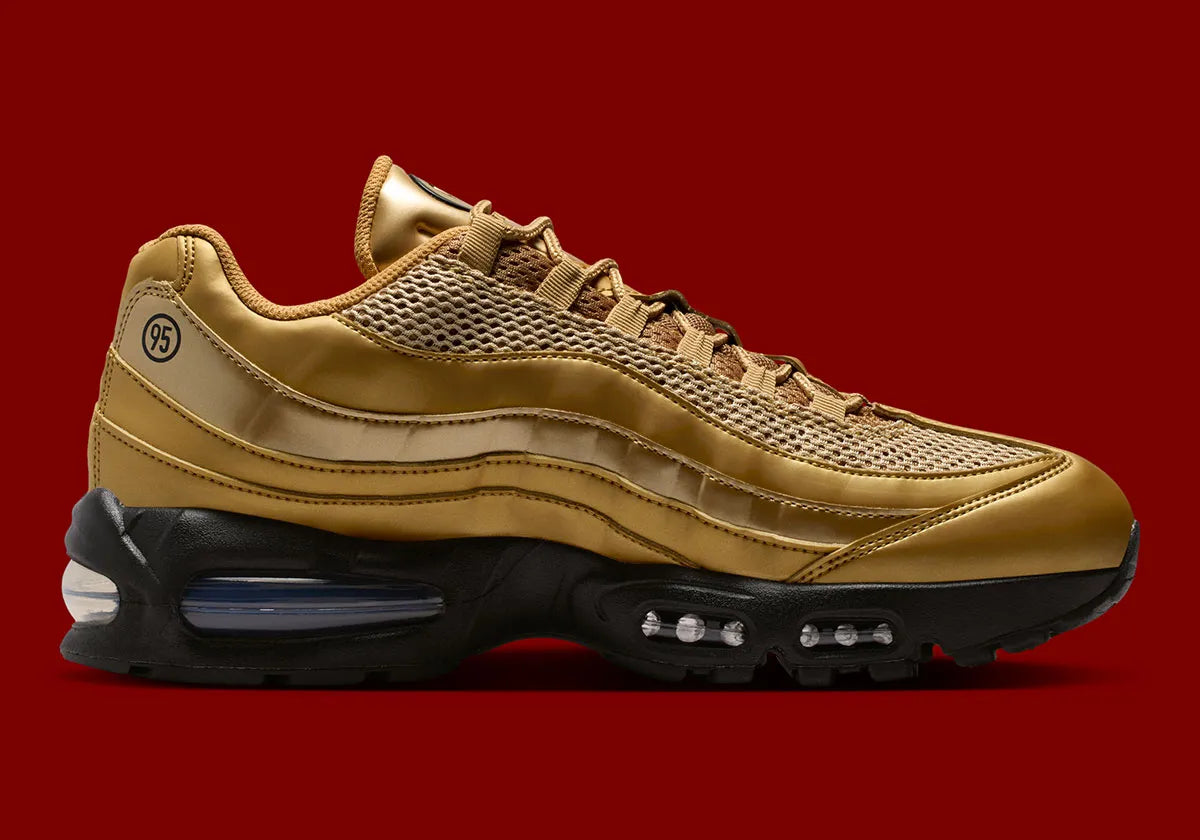 Nike Air Max 95 Big Bubble, sneaker rétro-running aux panneaux ondulés, tige multicouche et imposant amorti Max Air visible au talon et à l’avant-pied.