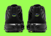 Sneakers Nike Air Max Plus Black Chrome noires avec détails chromés en mesh technique et cage TPU avec amorti Tuned Air visible