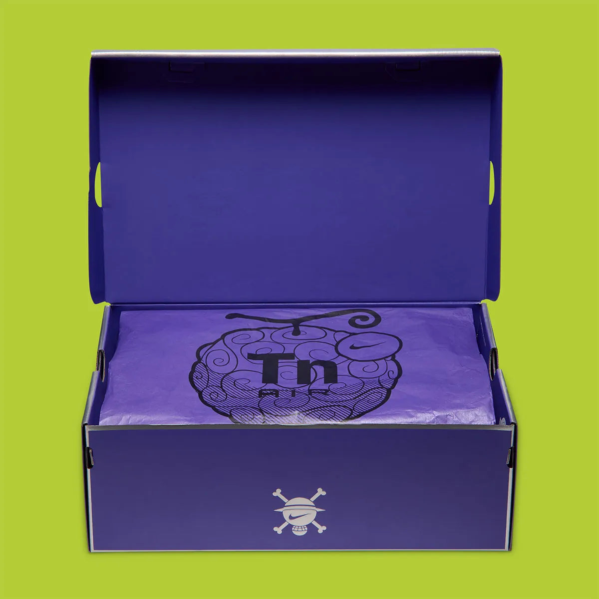 Nike Air Max Plus One Piece Gomu Gomu (WITH PROMO CARD) IR0968-500 violette et verte avec design Gomu Gomu no Mi et carte promotionnelle DON!!.