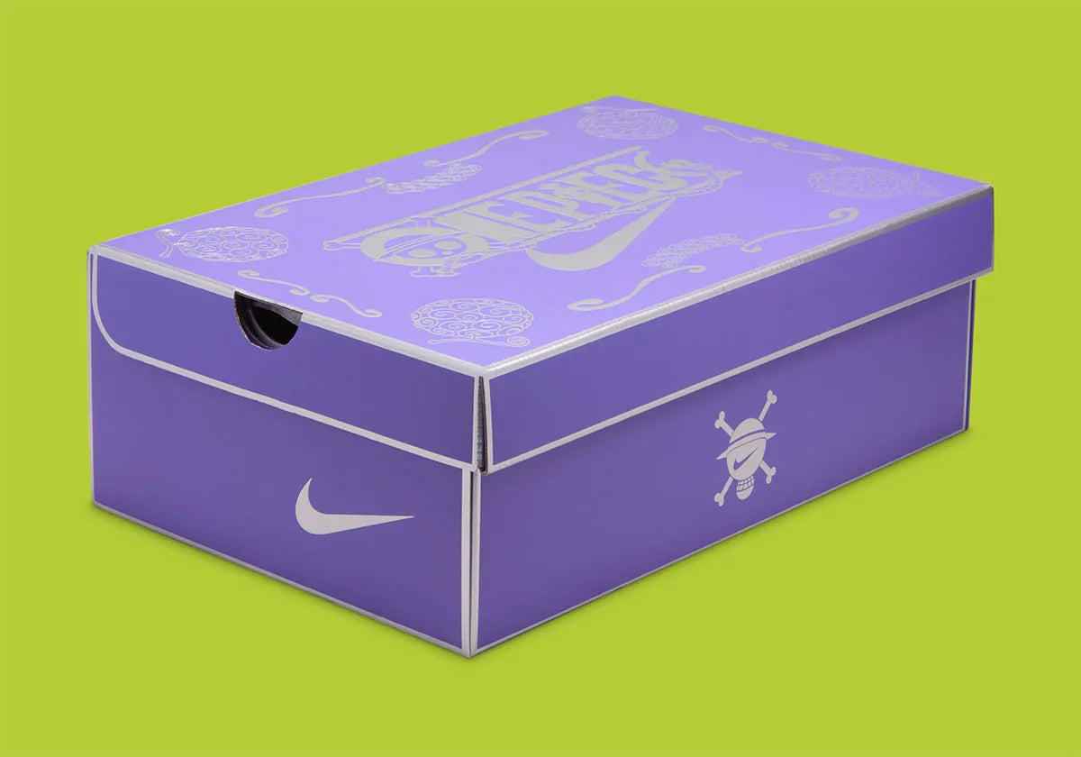 Nike Air Max Plus One Piece Gomu Gomu (WITH PROMO CARD) IR0968-500 violette et verte avec design Gomu Gomu no Mi et carte promotionnelle DON!!.