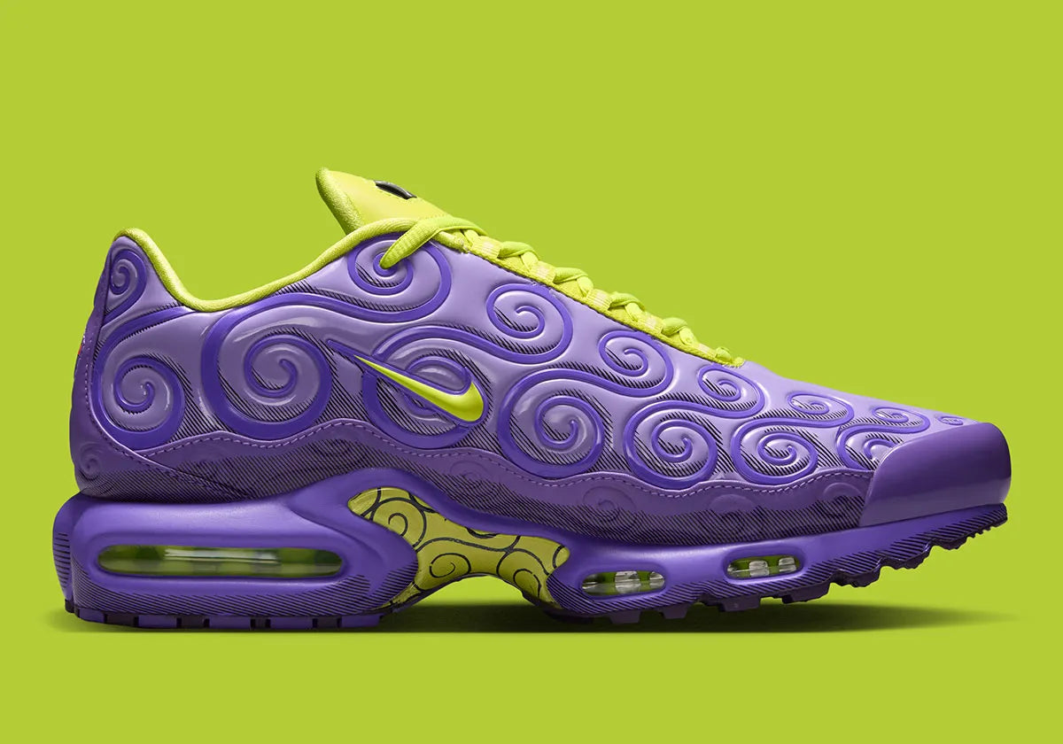 Nike Air Max Plus One Piece Gomu Gomu (WITH PROMO CARD) IR0968-500 violette et verte avec design Gomu Gomu no Mi et carte promotionnelle DON!!.