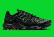 Sneakers Nike Air Max Plus Shattered Glass noires avec motifs effet verre brisé en mesh technique et amorti Tuned Air visible