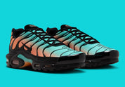 nike air max plus coloré été, nike, tn, chaussure confortable, semelle avec bulle d'air, vu de 3/4 de devant