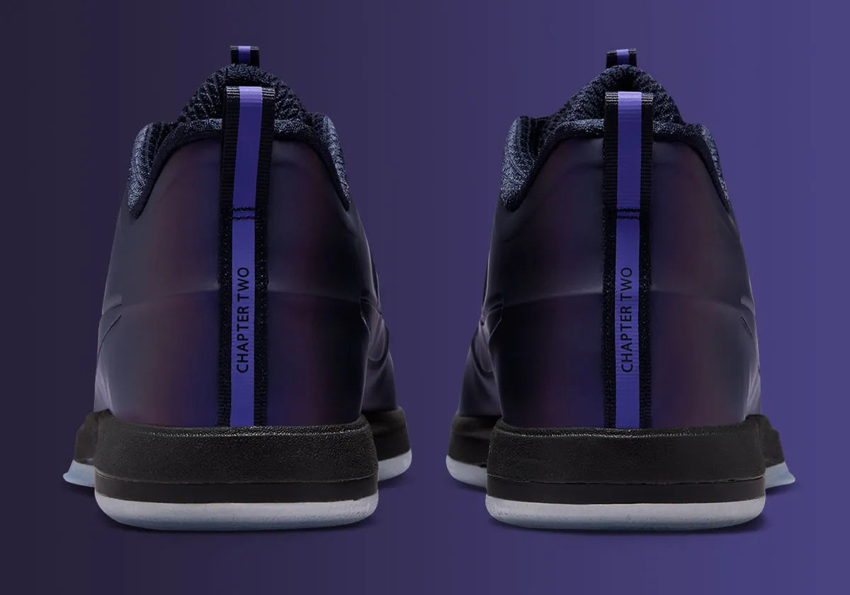 Nike Book 2 Eggplant Foam, sneaker de basketball signature Devin Booker avec coloris violet Eggplant inspiré des Nike Foamposite.