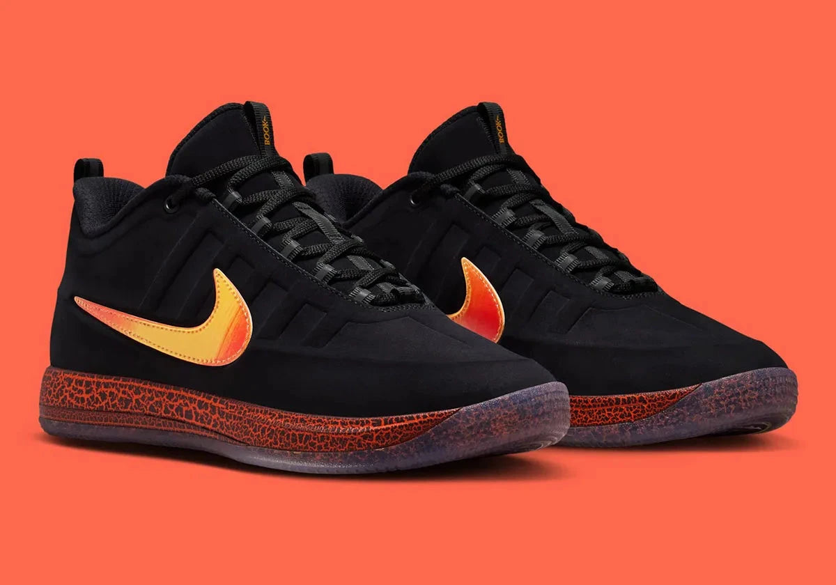 Sneakers Nike Book 2 Rising en mesh respirant avec renforts synthétiques, coloris dynamique multicolore, amorti performance basketball.