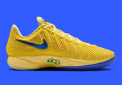 Nike Caitlin 1 Warning Code IH7423-700 jaune Yellow Zest et Racer Blue avec empeigne Opticast, Air Zoom Turbo et logo Caitlin Clark.