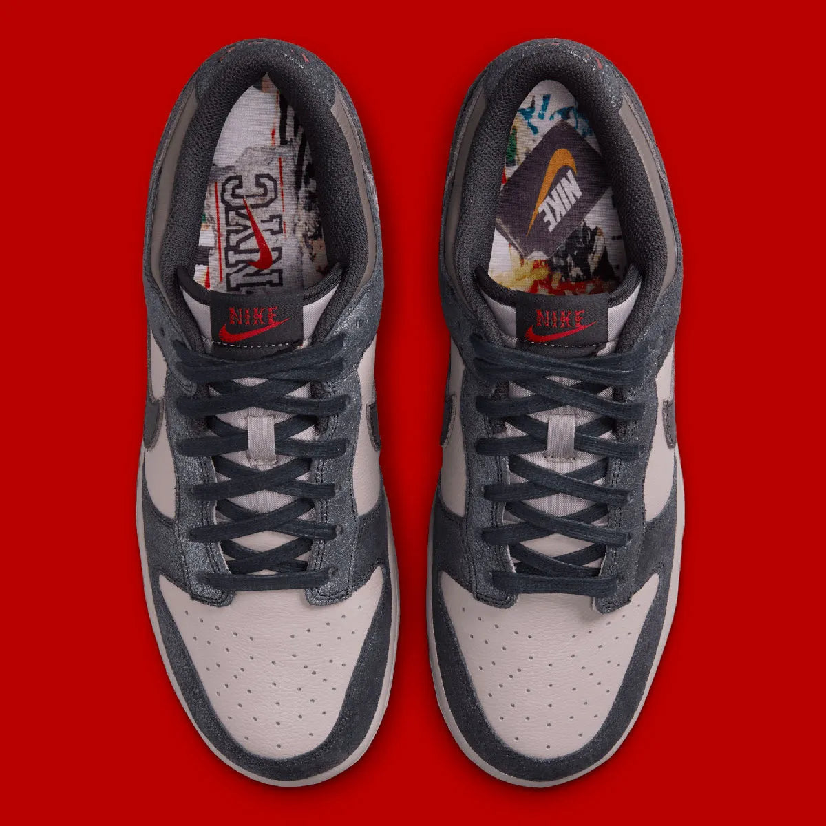 Sneaker Nike Dunk Low Retro NYC CBGB en cuir premium avec détails inspirés du CBGB et de la scène punk rock new-yorkaise.