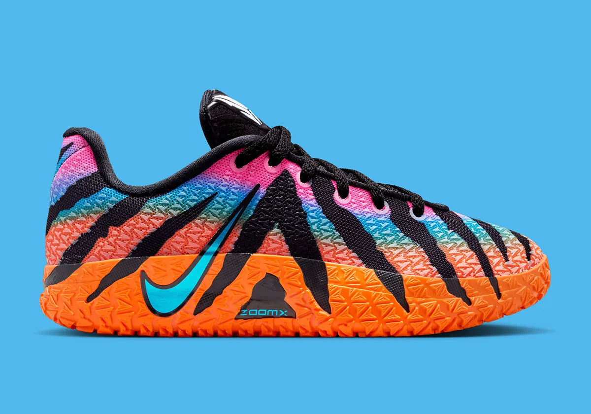Sneakers Nike Ja 3 At Dawn en matériaux techniques multicolores inspirés du lever de soleil avec semelle amortissante performante.