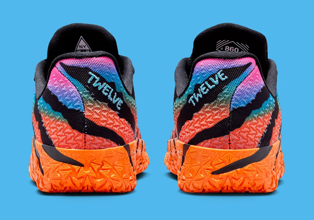 Sneakers Nike Ja 3 At Dawn en matériaux techniques multicolores inspirés du lever de soleil avec semelle amortissante performante.