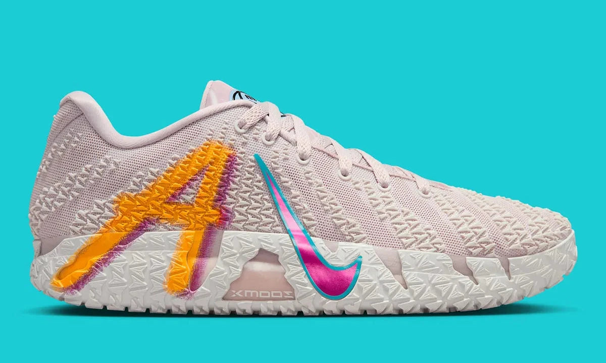 Nike JA 3 EYBL – sneaker signature Ja Morant coloris pastel violet rose cactus or avec amorti ZoomX et traction mini-JA