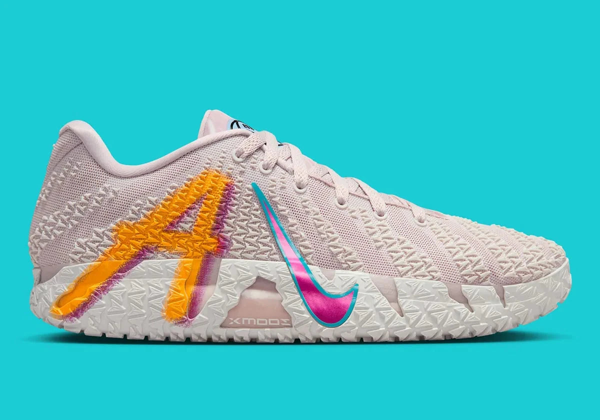 Nike JA 3 EYBL – sneaker signature Ja Morant coloris pastel violet rose cactus or avec amorti ZoomX et traction mini-JA