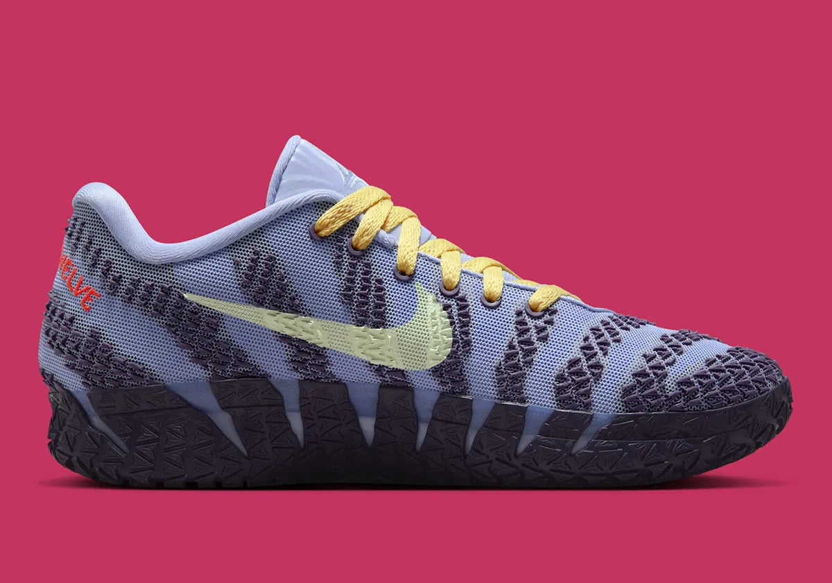 Nike JA 3 Hustle & Flow – sneaker Ja Morant coloris University Gold et Purple Dynasty dépareillés avec amorti ZoomX et traction JA