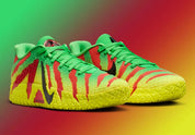 Nike Ja 3 Jurassic Park Explorer avec tige textile aux tons naturels contrastés, renforts structurés, amorti réactif et semelle en caoutchouc à traction multidirectionnelle.