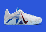 Sneakers Nike Ja 3 Outer Space en mesh technique avec semelle réactive, traction multidirectionnelle et design basketball inspiré de l’univers spatial.Vue de coté
